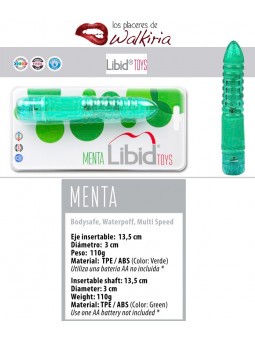 Características Libid Toys Vibrador Menta