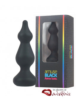 Amuse Black Plug Anal Silicone Black S