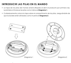 Colocación pilas en le mando - 1